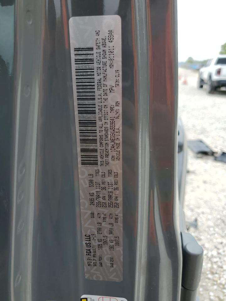2019 Jeep Wrangler VIN 1C4HJXEG5KW559641 Copart auction photo, front end / rear end damage thumbnail 14