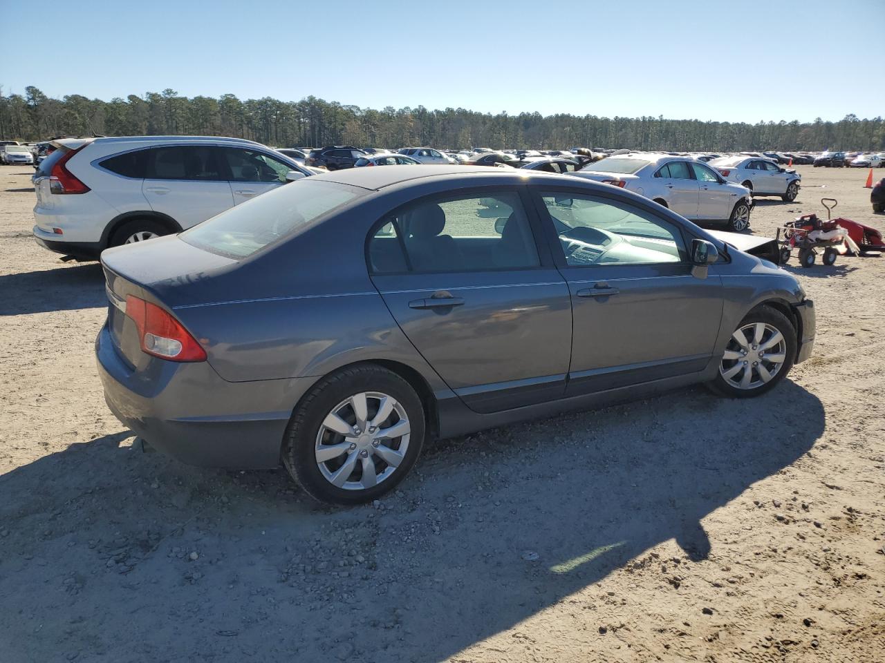 2010 Honda Civic VIN 2HGFA1F54AH553409 Copart auction photo, front end / rear end damage thumbnail 3