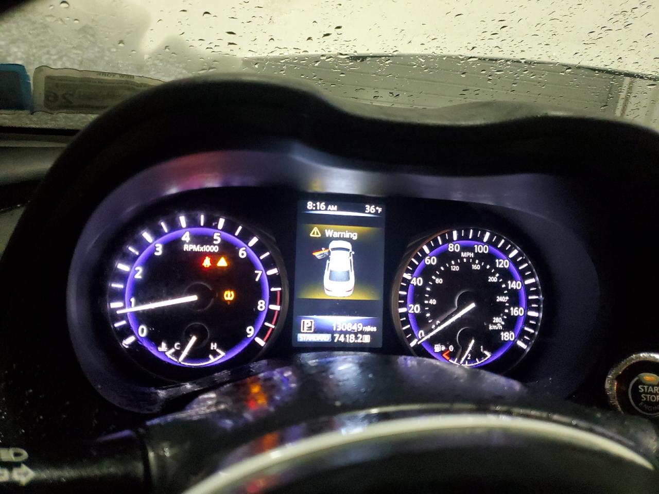 2014 Infiniti Q50 VIN JN1BV7AR8EM702828 Copart auction photo, all over damage thumbnail 9