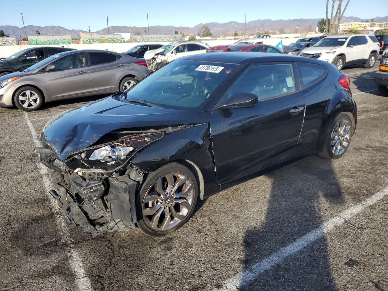 2015 Hyundai Veloster VIN KMHTC6AD7FU219141 - Copart auction photo