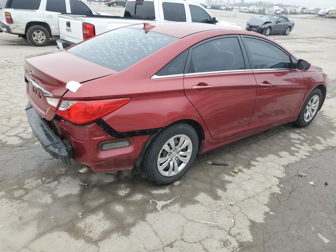 2012 Hyundai Sonata VIN 5NPEB4AC0CH380321 Copart auction photo, rear end / side damage thumbnail 3
