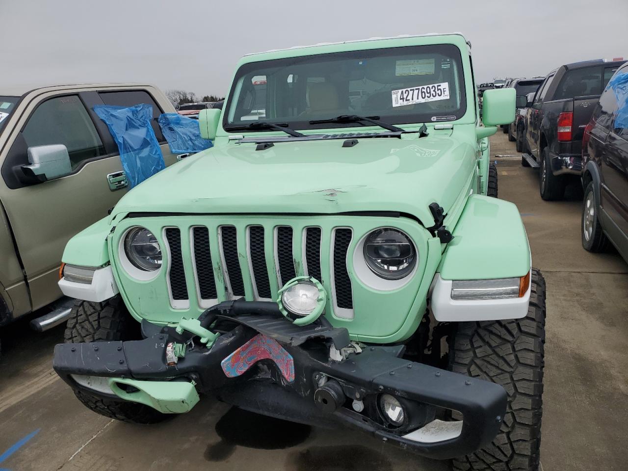 2018 Jeep Wrangler VIN 1C4HJXEN2JW211387 Copart auction photo, front end / hail damage thumbnail 5