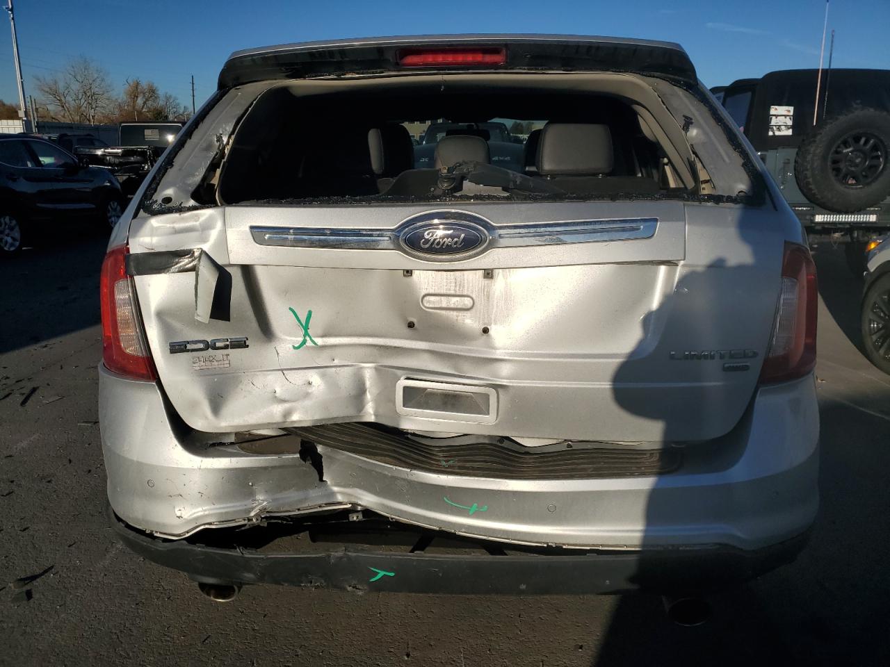 2013 Ford Edge VIN 2FMDK4KCXDBC34950 Copart auction photo, rear end damage thumbnail 6