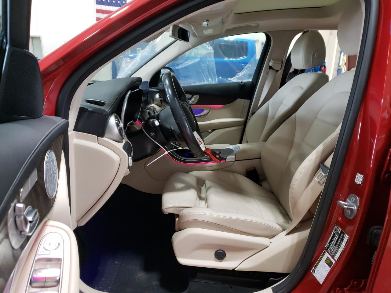 2020 Mercedes-Benz GLC VIN W1N0G8EB3LF845844 Copart auction photo, side damage thumbnail 7