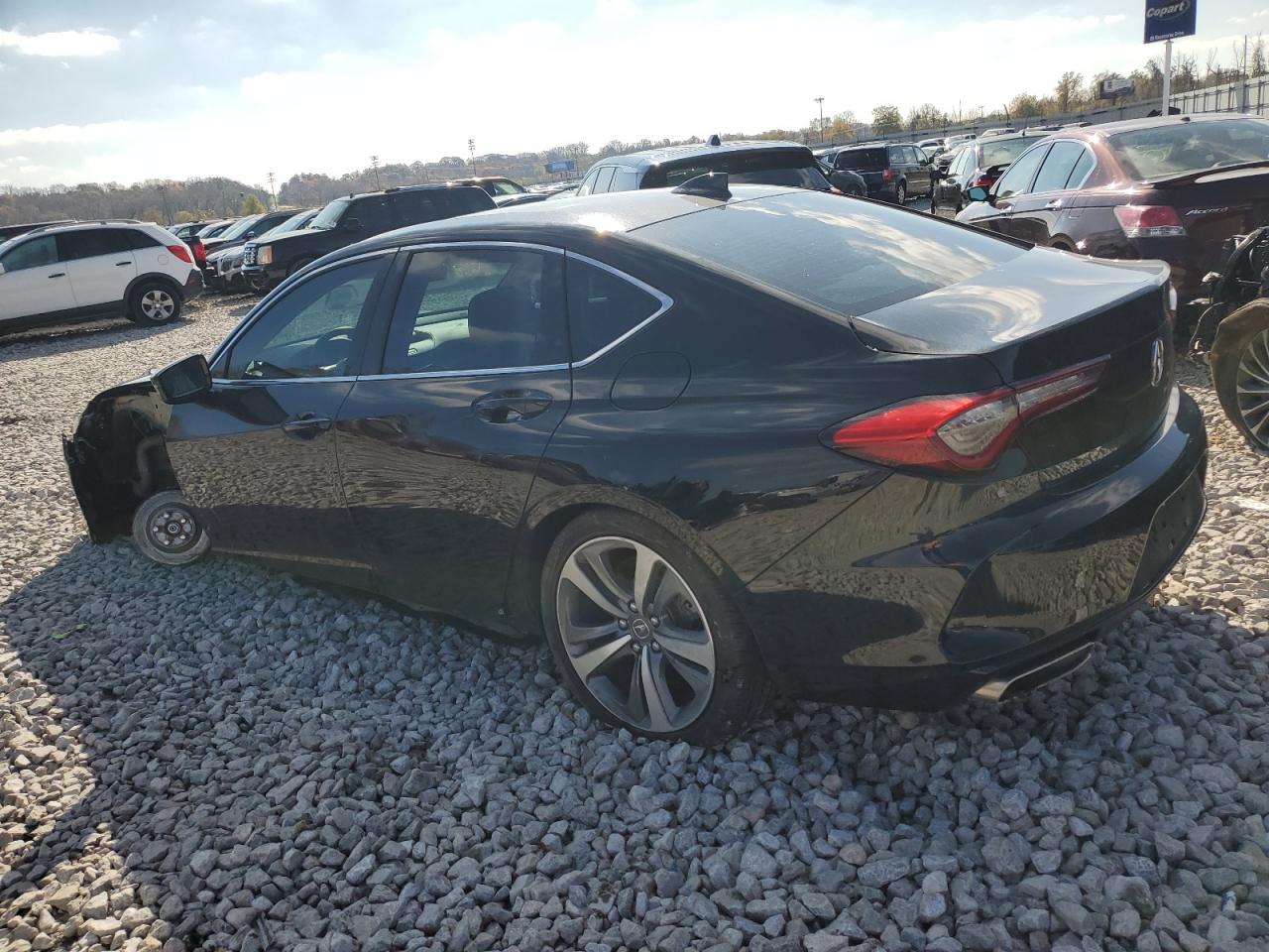 2021 Acura TLX VIN 19UUB5F66MA000591 Copart auction photo, front end / undercarriage damage thumbnail 2