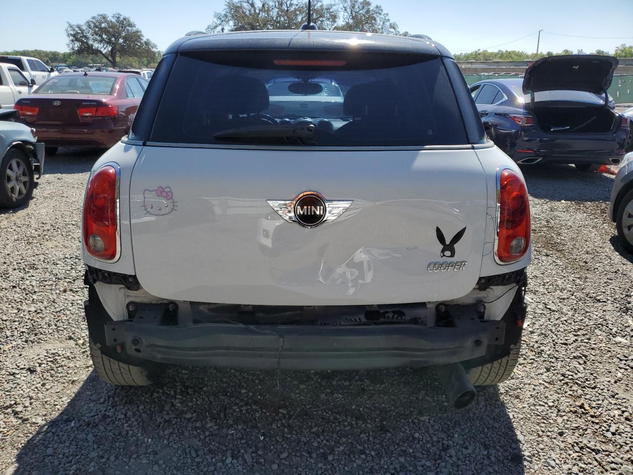 2011 MINI Cooper VIN WMWZB3C56BWM00040 Copart auction photo, rear end / front end damage thumbnail 6