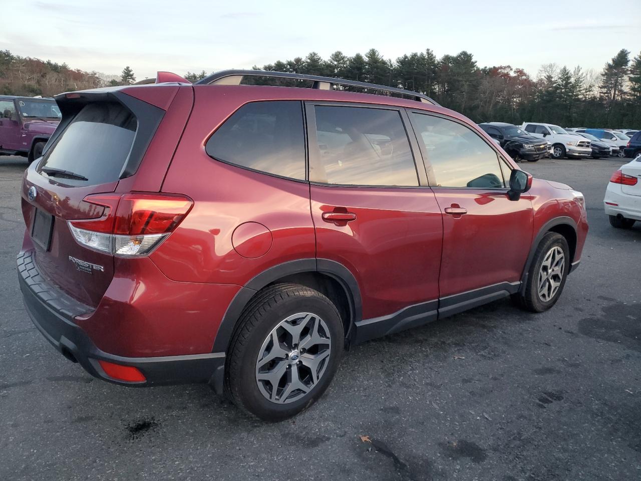 2020 Subaru Forester VIN JF2SKAJC0LH546645 Copart auction photo, side / rear end damage thumbnail 3