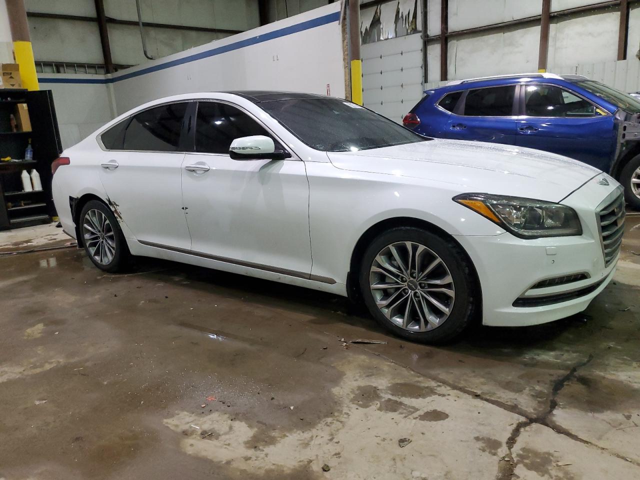 2015 Hyundai Genesis VIN KMHGN4JE5FU097999 Copart auction photo, rear end / side damage thumbnail 4