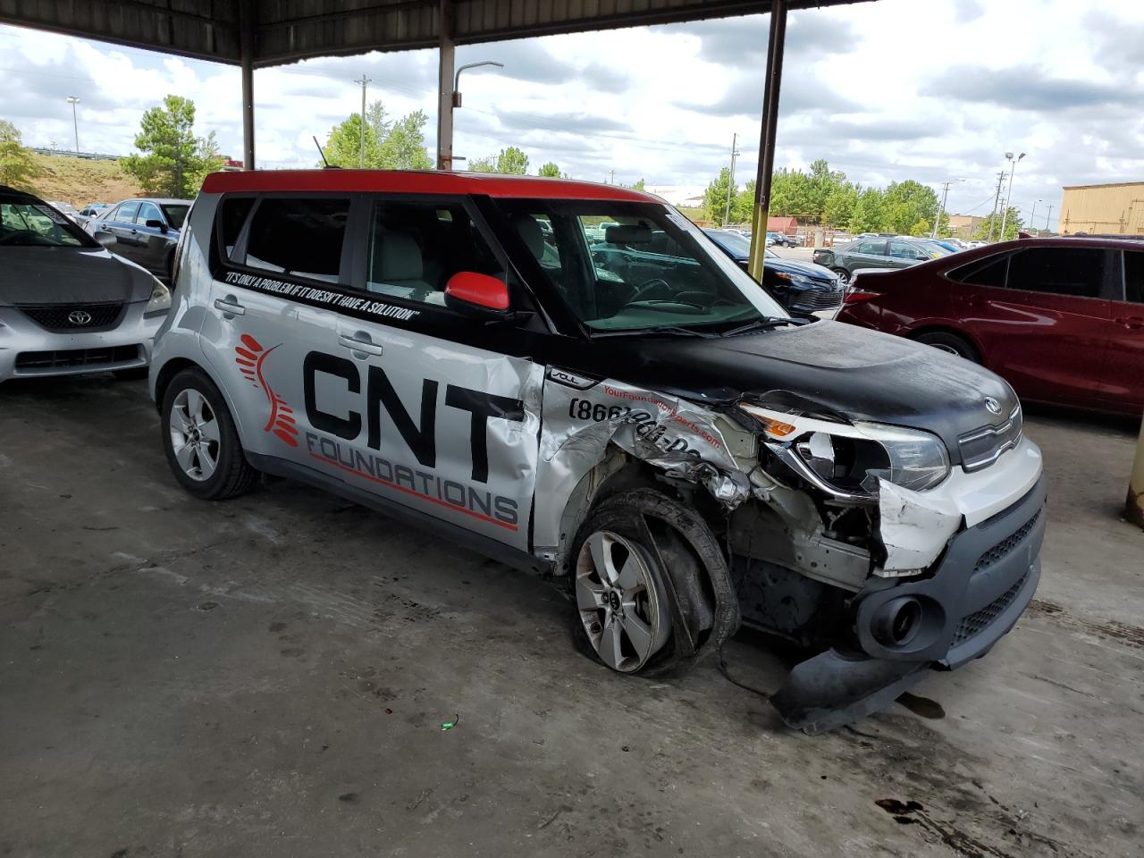 2018 KIA Soul VIN KNDJN2A21J7606434 Copart auction photo, side / front end damage thumbnail 4
