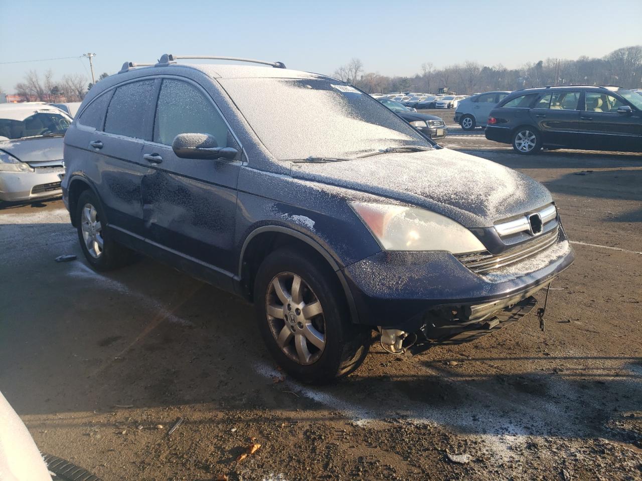 2008 Honda CR-V VIN JHLRE48518C032632 Copart auction photo, side / front end damage thumbnail 4