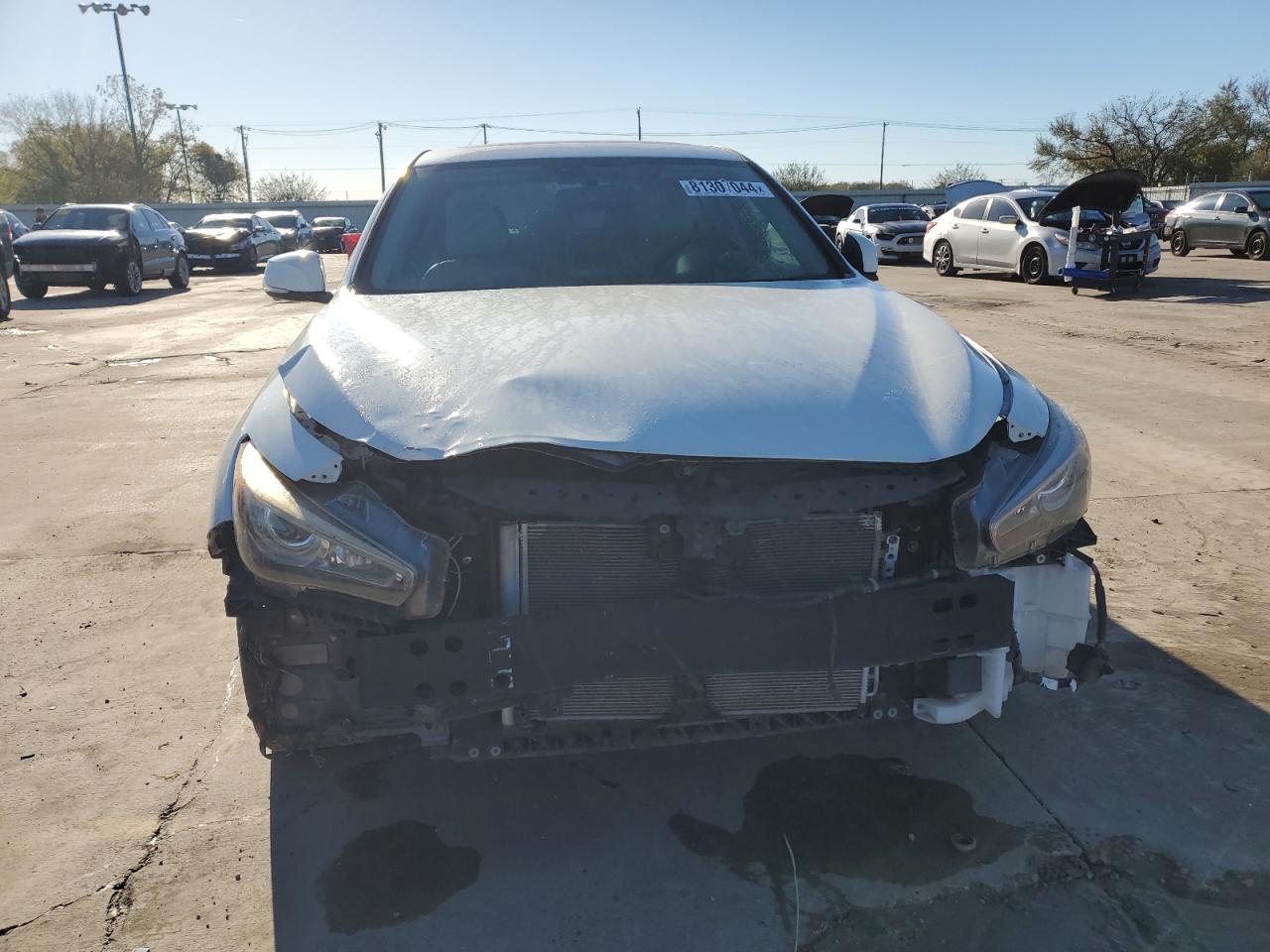 2015 Infiniti Q50 VIN JN1BV7AR5FM392199 Copart auction photo, front end damage thumbnail 5