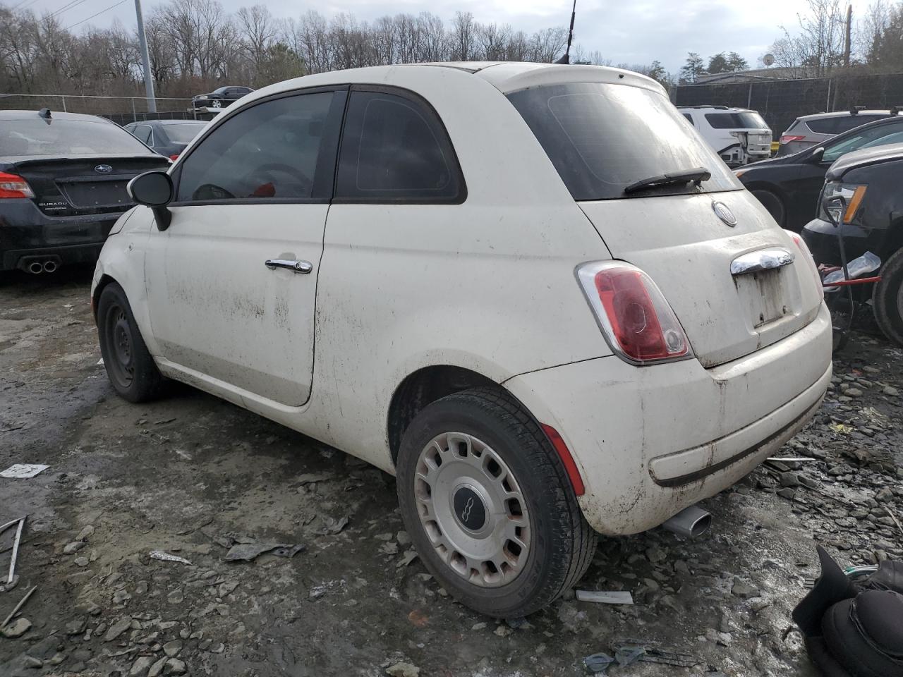 2012 Fiat 500 VIN 3C3CFFAR5CT127530 Copart auction photo, mechanical damage thumbnail 2