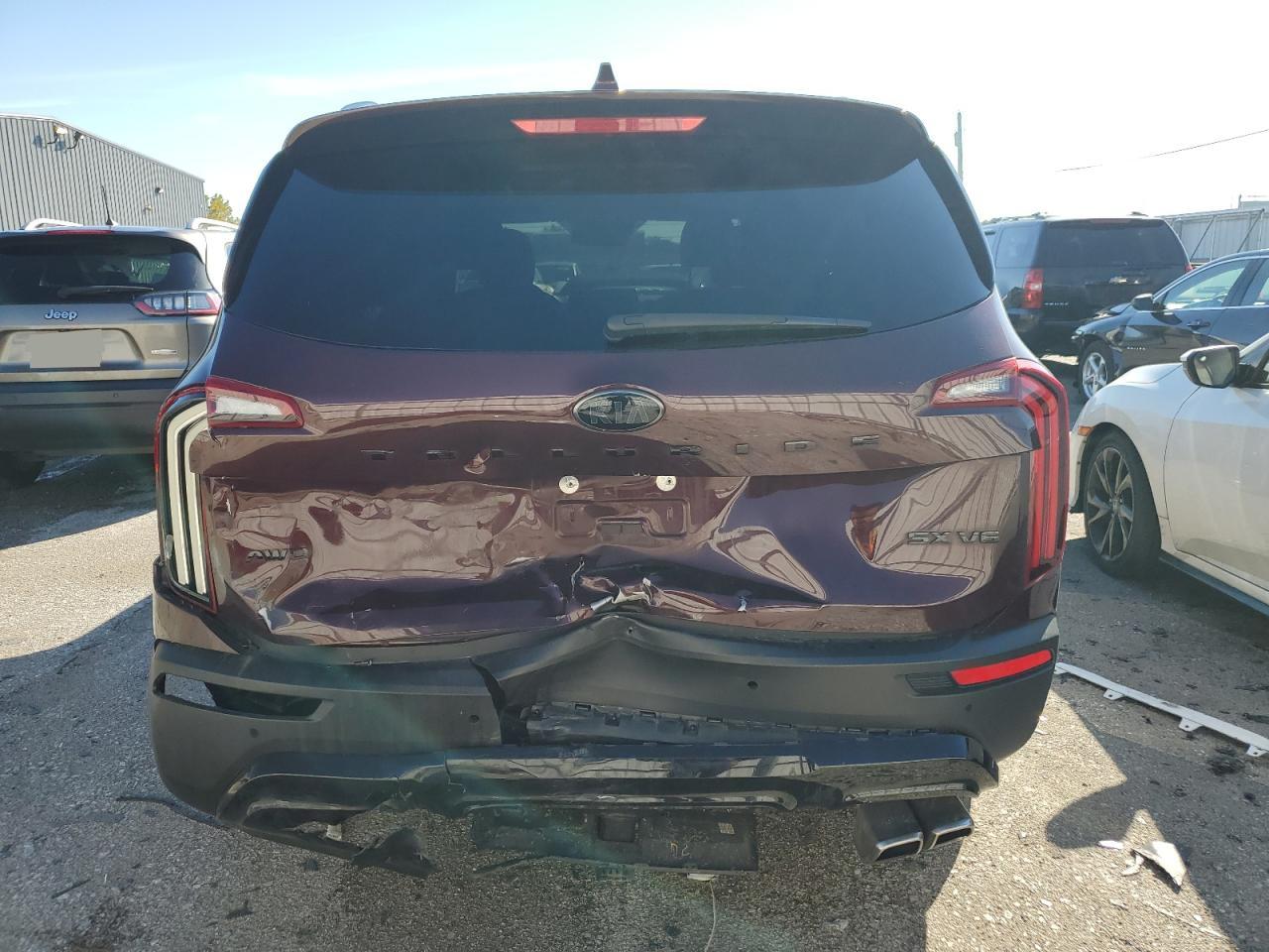2021 KIA Telluride VIN 5XYP5DHC0MG184829 Copart auction photo, rear end damage thumbnail 6