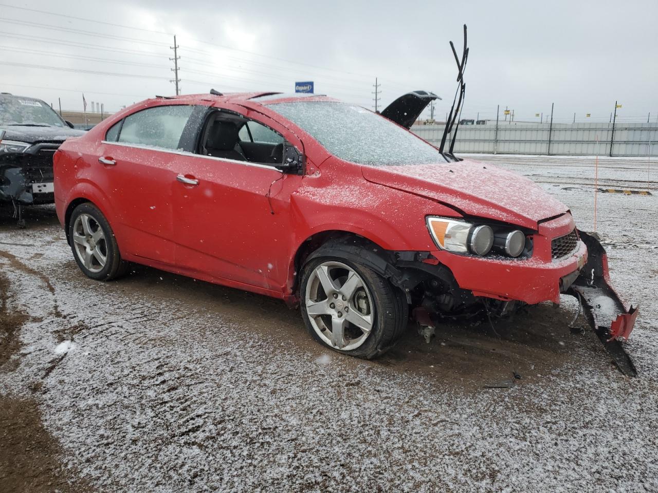 2013 Chevrolet Sonic VIN 1G1JE5SH7D4184799 Copart auction photo, all over damage thumbnail 4