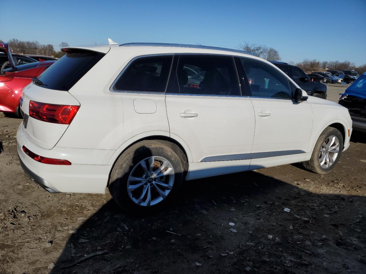 2019 Audi Q7 VIN WA1LHBF74KD021929 Copart auction photo, front end / side damage thumbnail 3