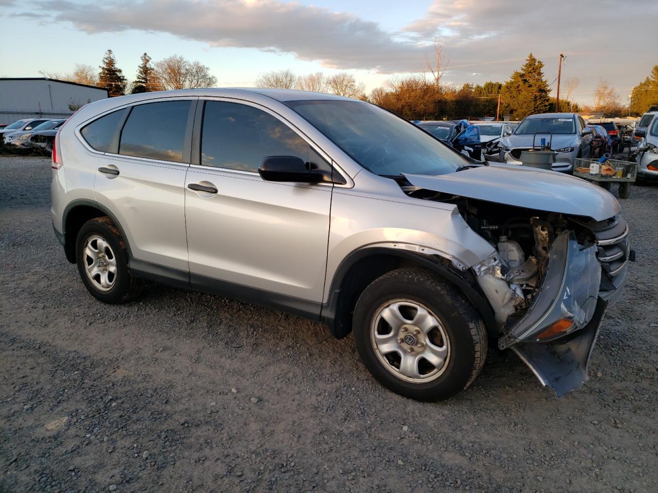 2014 Honda CR-V VIN 2HKRM4H37EH722464 Copart auction photo, front end / side damage thumbnail 4