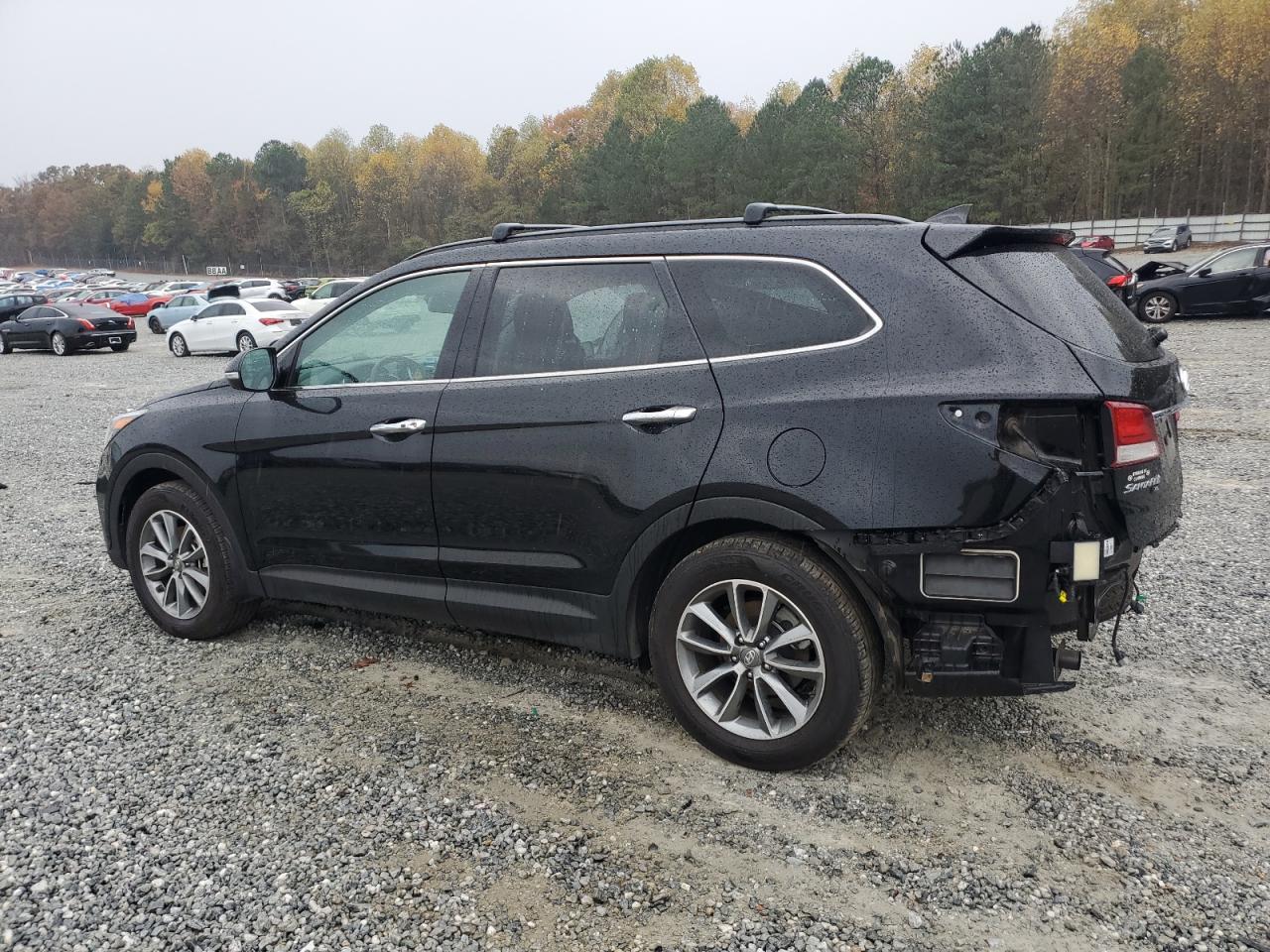 2019 Hyundai Santa Fe VIN KM8SN4HF9KU300265 Copart auction photo, rear end / side damage thumbnail 2