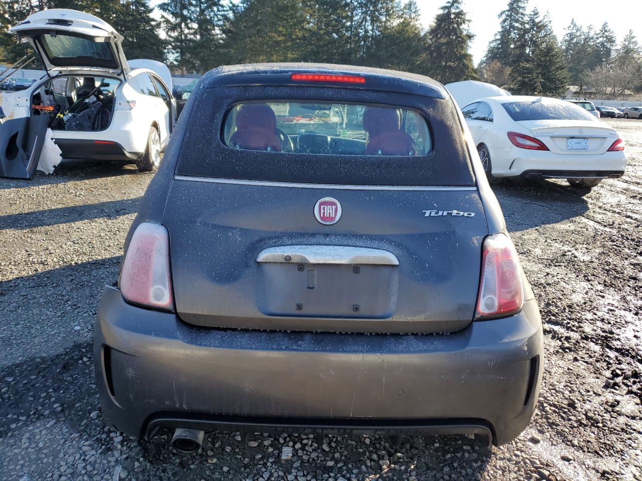 2018 Fiat 500 VIN 3C3CFFLH1JT425803 Copart auction photo, side / rear end damage thumbnail 6