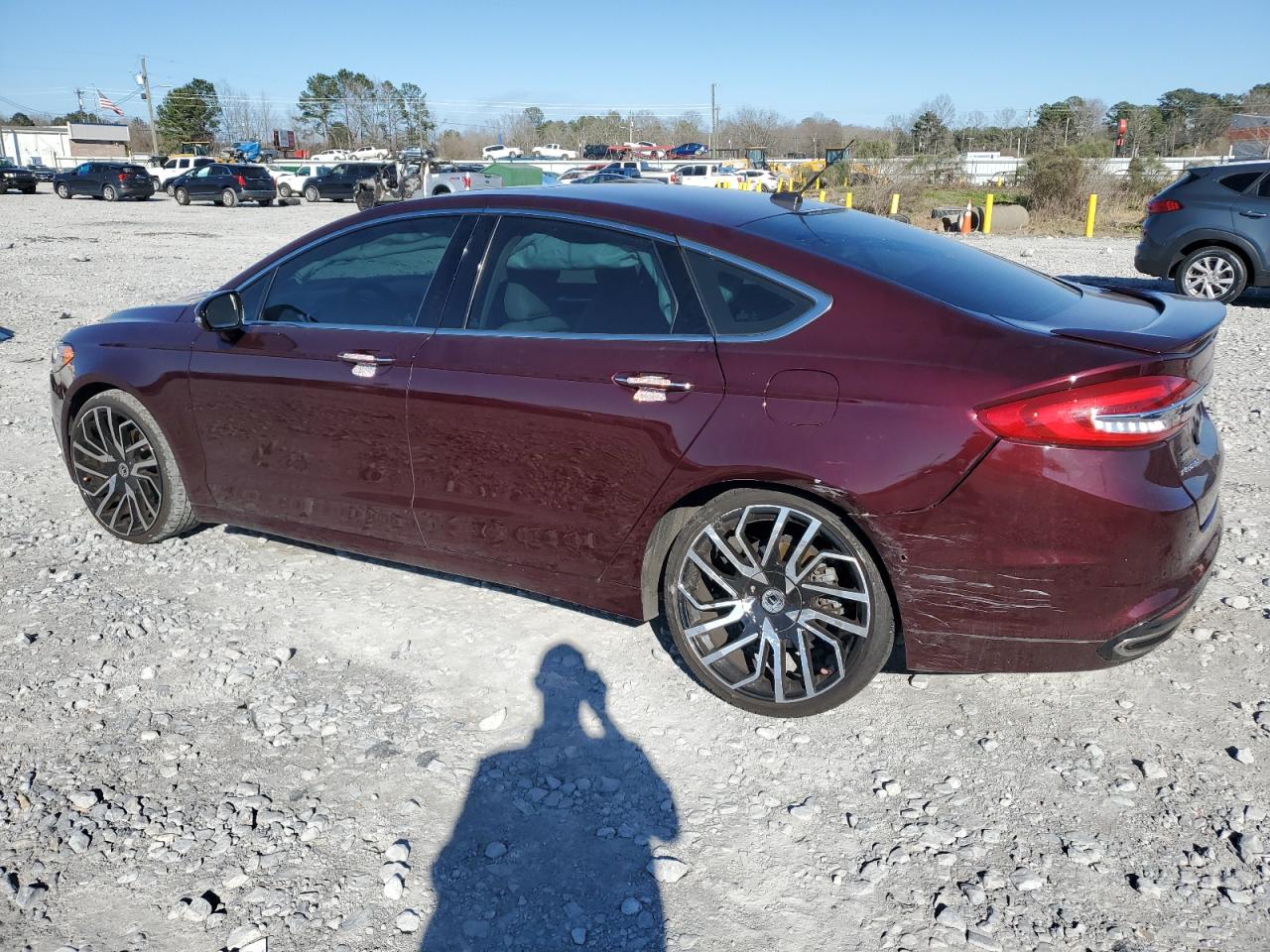 2017 Ford Fusion VIN 3FA6P0K97HR372163 Copart auction photo, rear end damage thumbnail 2