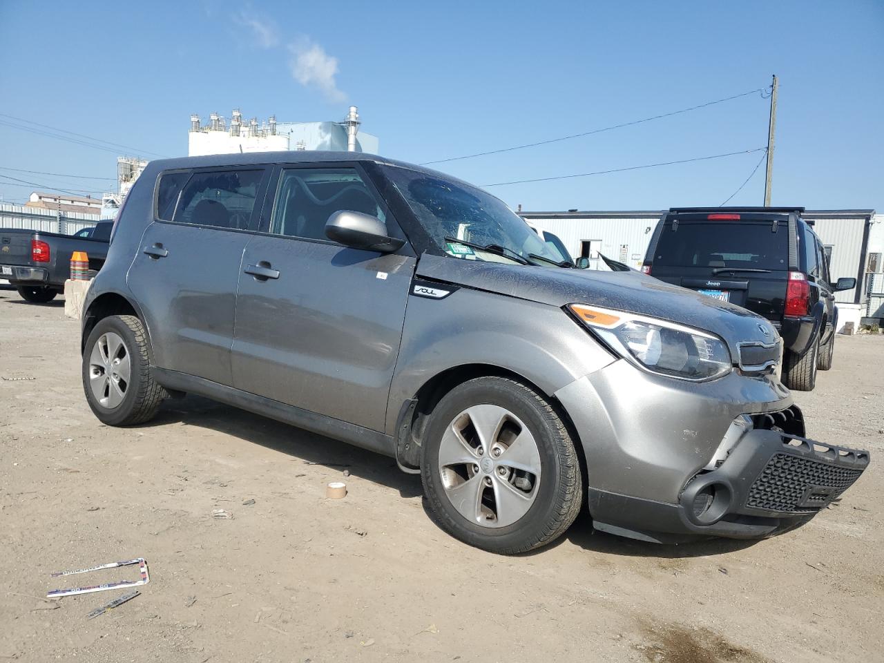 2016 KIA Soul VIN KNDJN2A27G7288506 Copart auction photo, side / front end damage thumbnail 4
