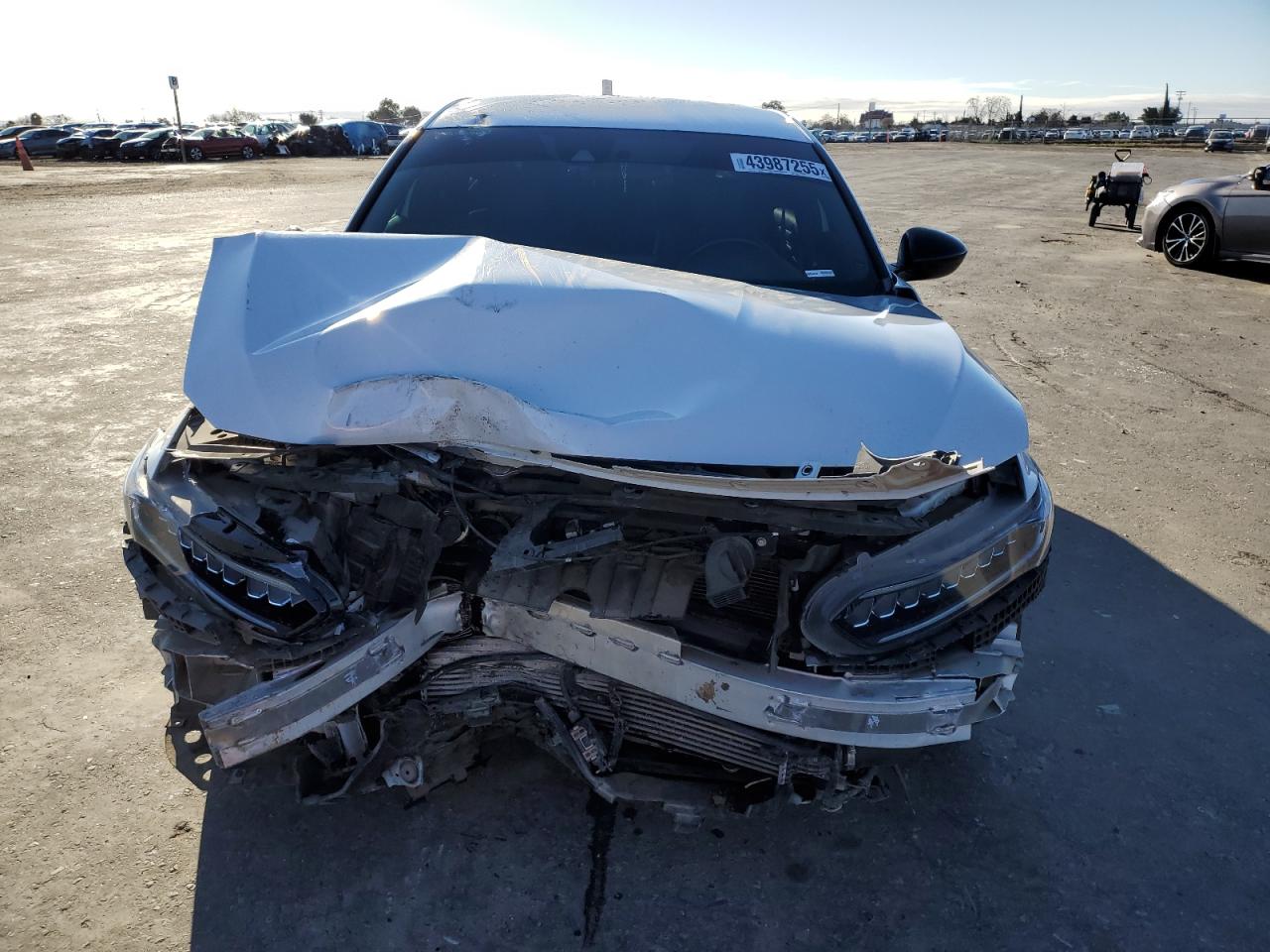 2021 Honda Accord VIN 1HGCV1F38MA026370 Copart auction photo, front end / top/roof damage thumbnail 5