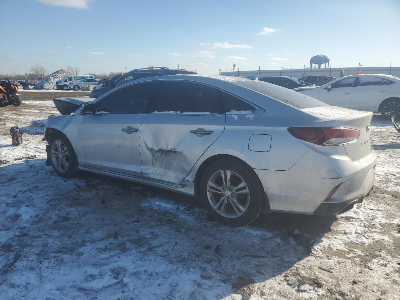 2019 Hyundai Sonata VIN 5NPE34AF3KH738243 Copart auction photo, front end / side damage thumbnail 2