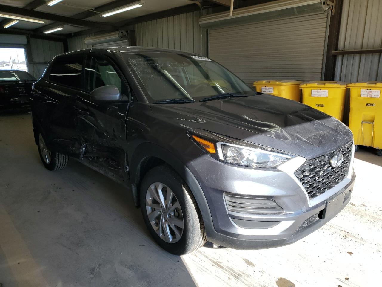 2021 Hyundai Tucson VIN KM8J23A46MU301397 Copart auction photo, side / front end damage thumbnail 4