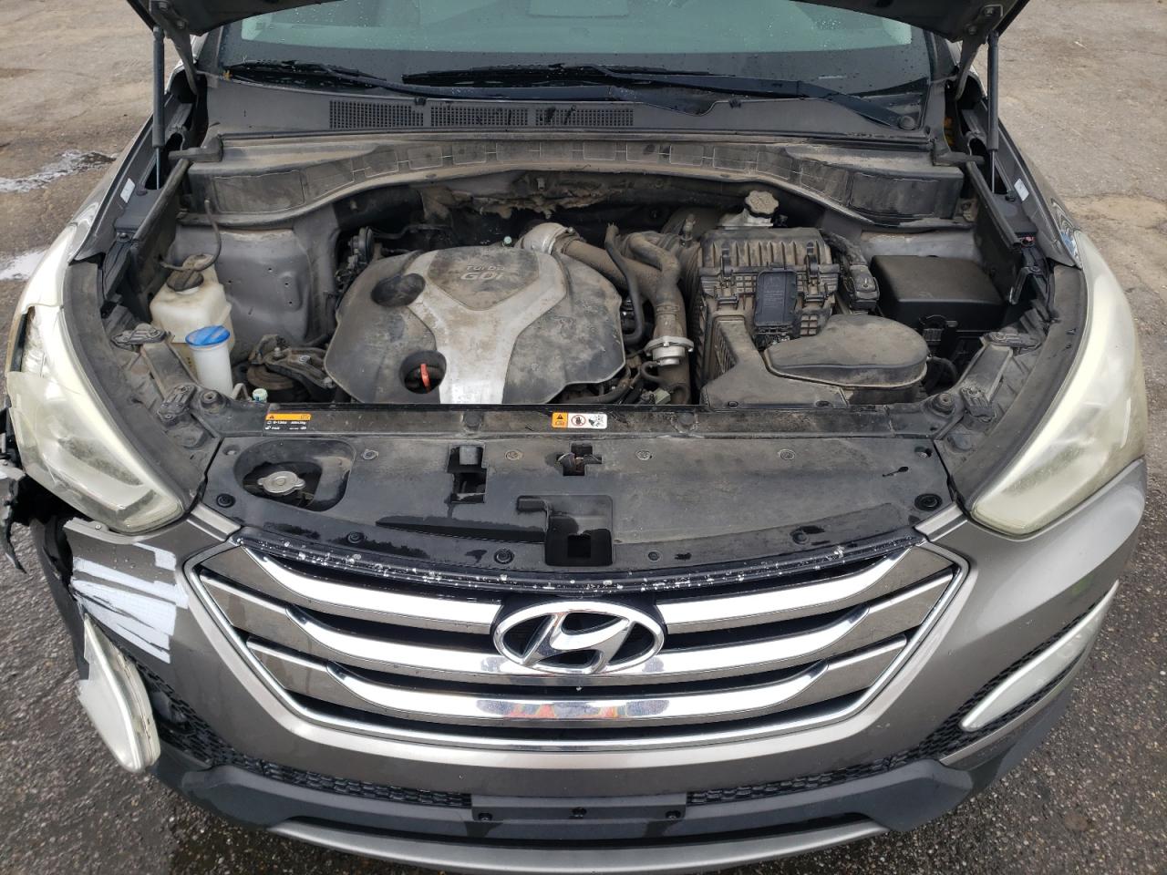 2013 Hyundai Santa Fe VIN 5XYZU3LA8DG051926 Copart auction photo, front end damage thumbnail 12