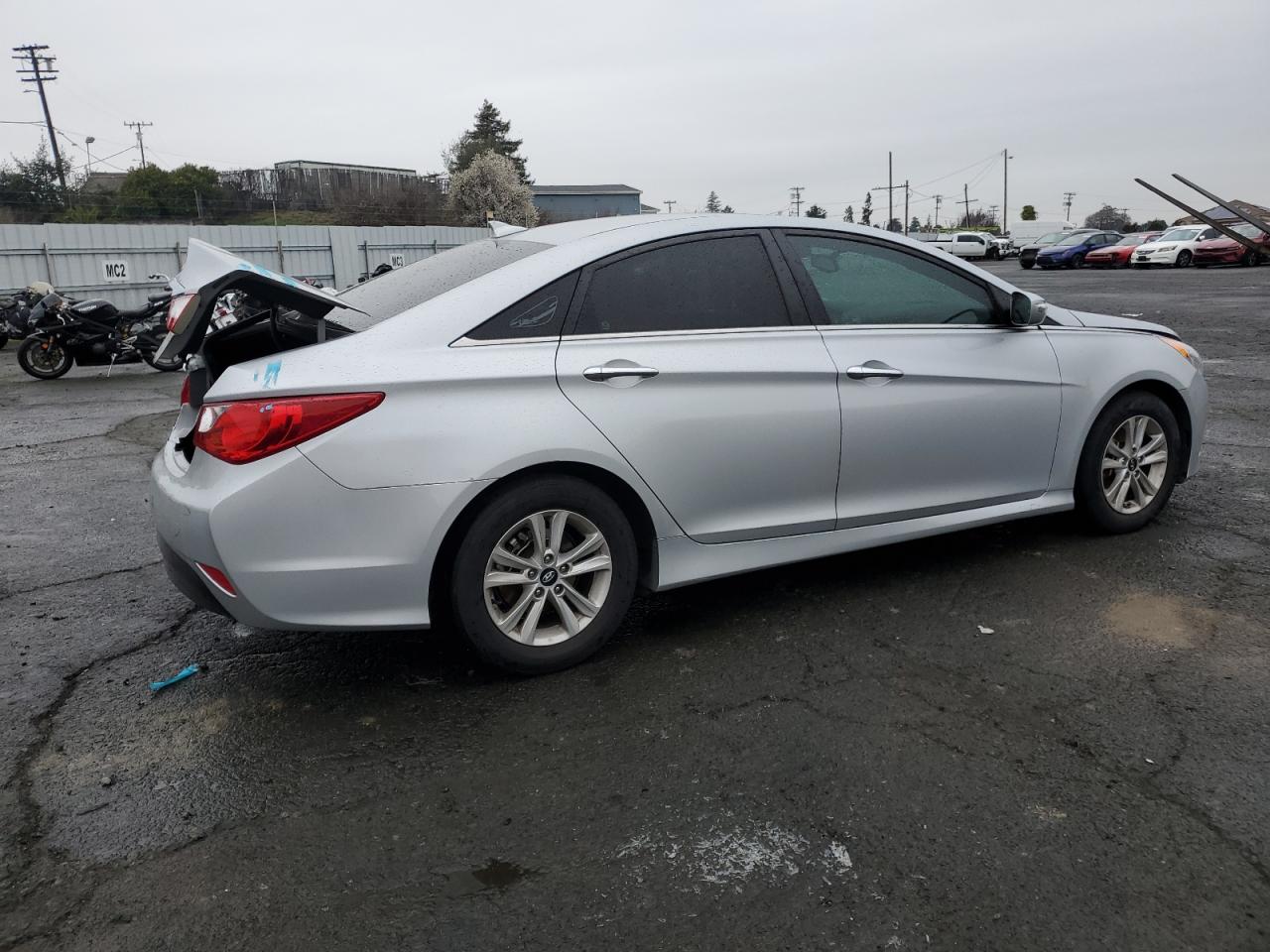 2014 Hyundai Sonata VIN 5NPEB4AC2EH875509 Copart auction photo, rear end / minor dent/scratches damage thumbnail 3