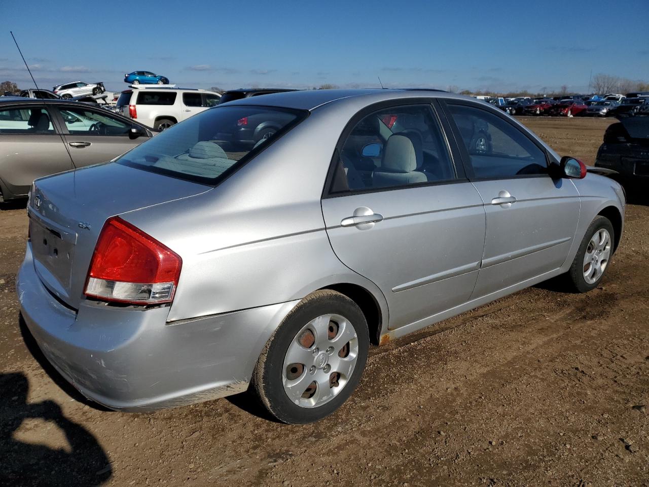 2009 KIA Spectra VIN KNAFE221795658151 Copart auction photo, front end / rear end damage thumbnail 3