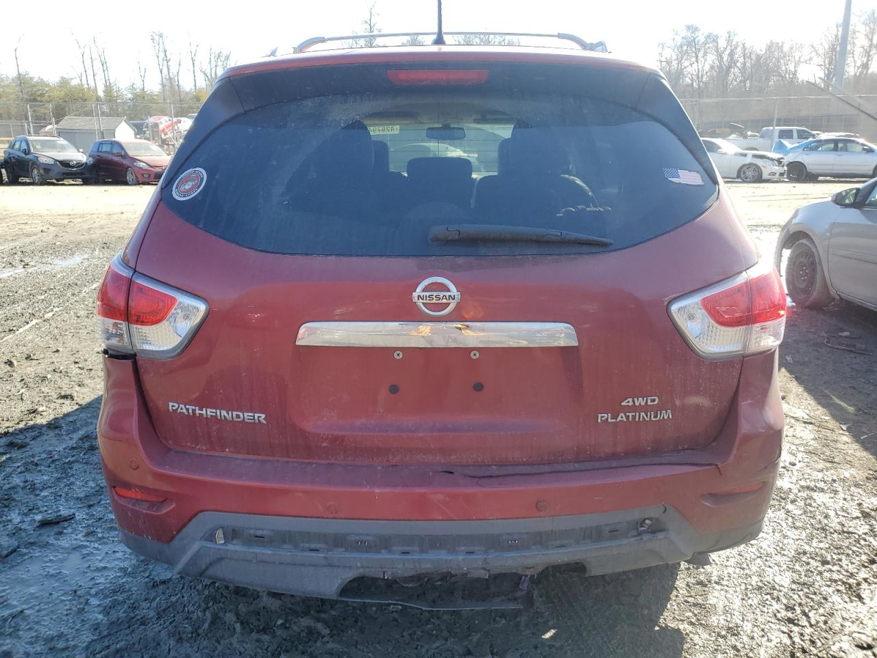 2013 Nissan Pathfinder VIN 5N1AR2MM5DC617154 Copart auction photo, front end / rear end damage thumbnail 6