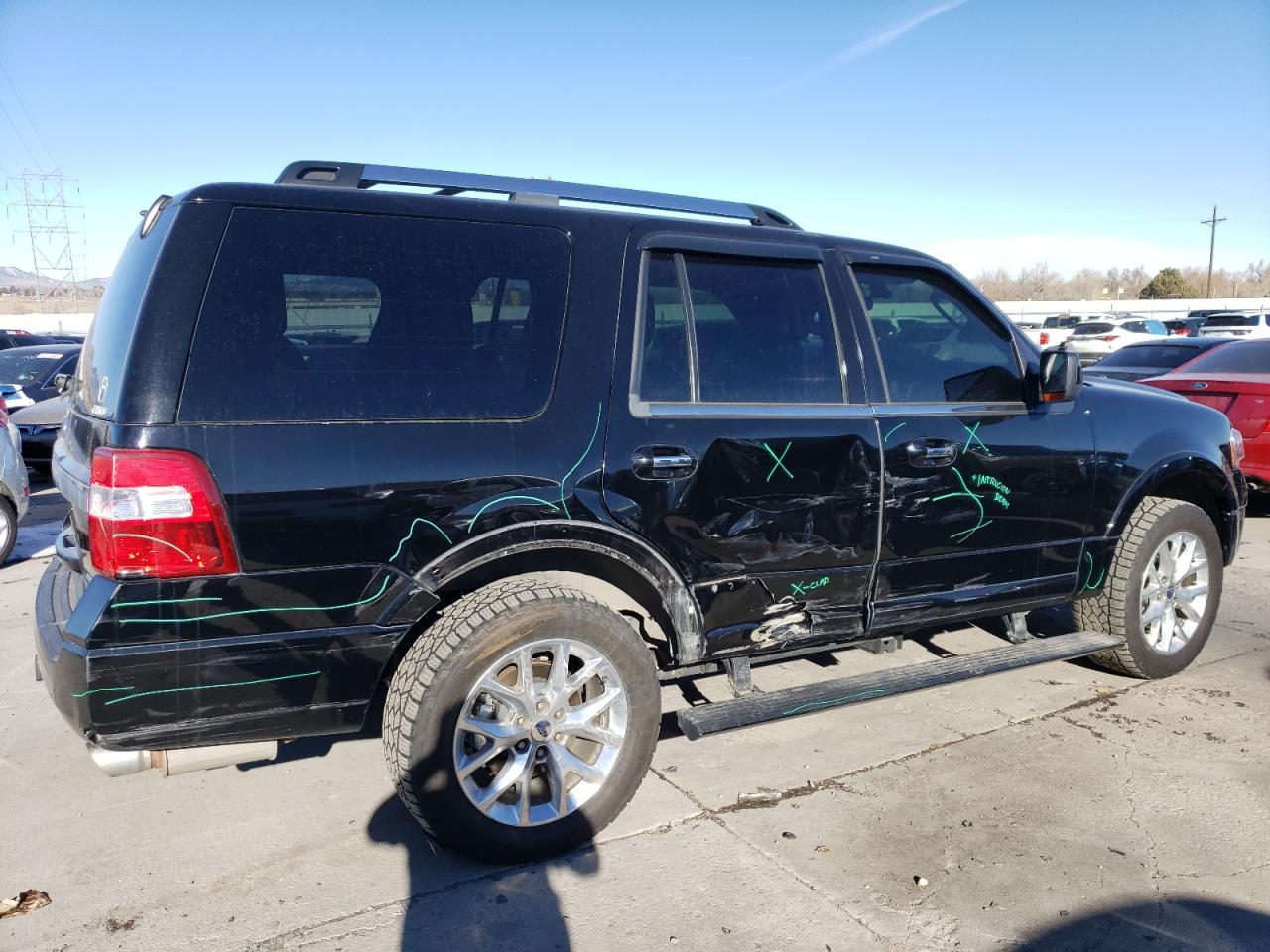 2017 Ford Expedition VIN 1FMJU2AT4HEA37124 Copart auction photo, side / rear end damage thumbnail 3