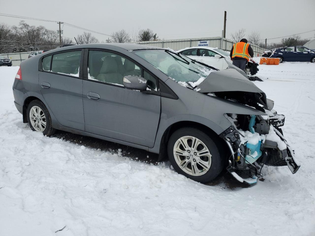 2010 Honda Insight VIN JHMZE2H7XAS035302 Copart auction photo, front end damage thumbnail 4