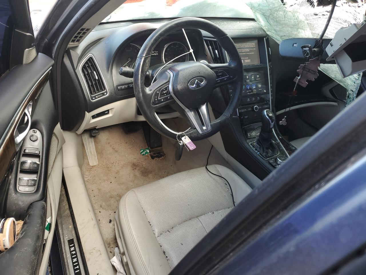 2018 Infiniti Q50 VIN JN1EV7AR6JM444235 Copart auction photo, front end / side damage thumbnail 8