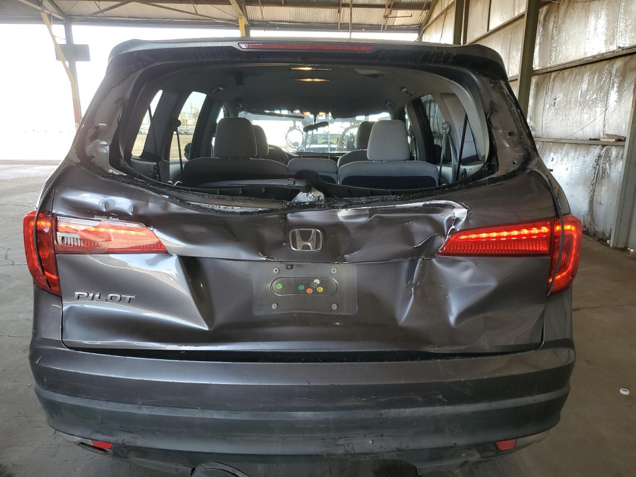 2016 Honda Pilot VIN 5FNYF5H12GB019365 Copart auction photo, front end / rear end damage thumbnail 6