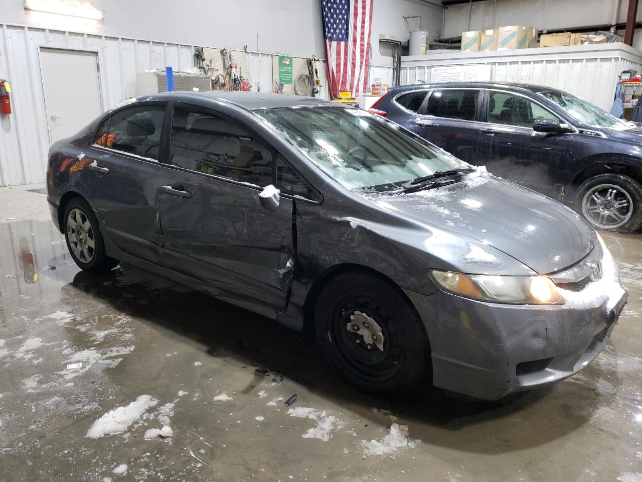 2009 Honda Civic VIN 19XFA16589E041433 Copart auction photo, front end / hail damage thumbnail 4