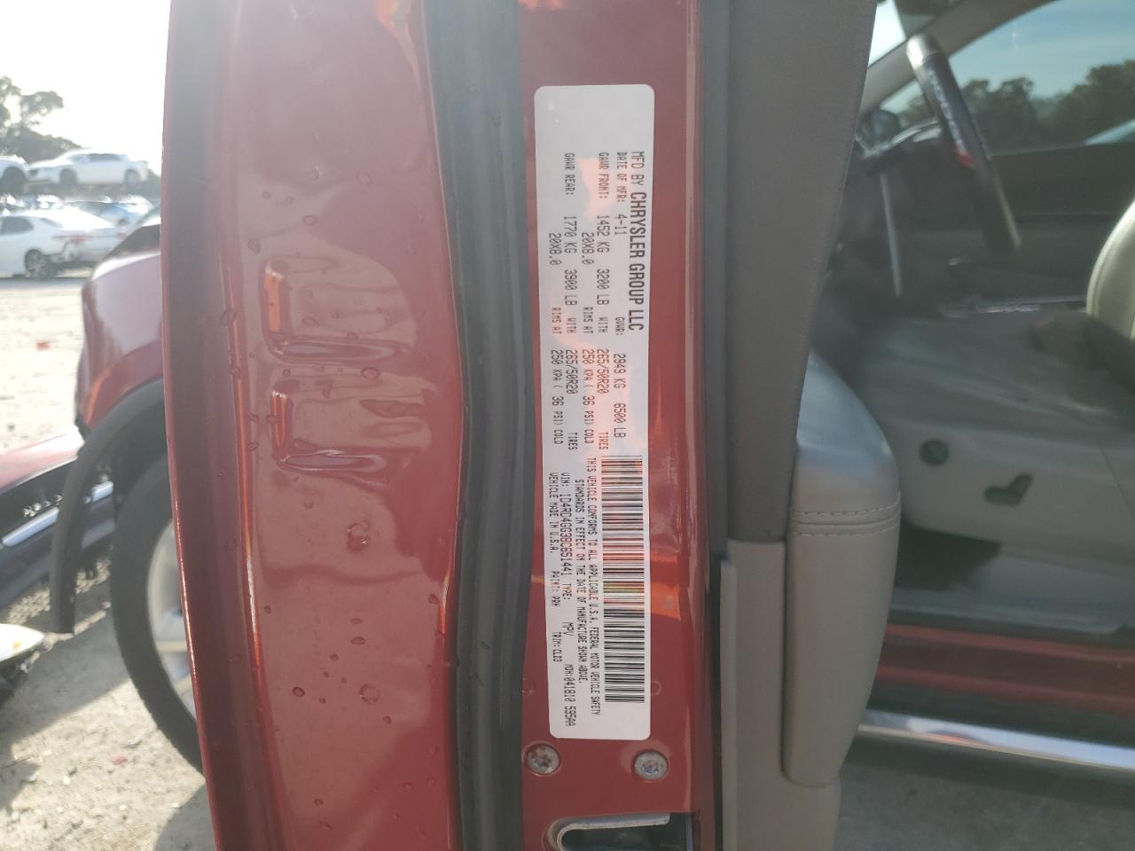 2011 Dodge Durango VIN 1D4RD4GG3BC651441 Copart auction photo, front end damage thumbnail 14