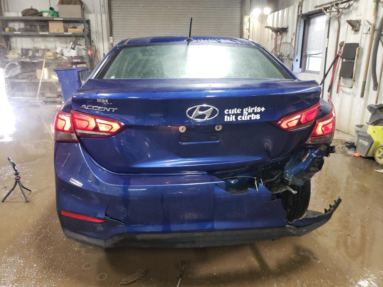 2019 Hyundai Accent VIN 3KPC24A31KE042243 Copart auction photo, rear end damage thumbnail 6