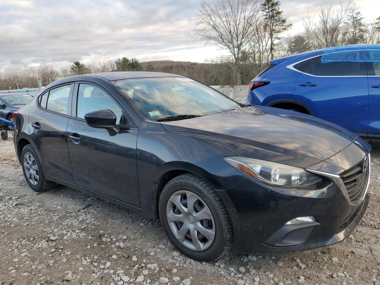2016 Mazda 3 VIN JM1BM1T76G1310704 Copart auction photo, side / front end damage thumbnail 4