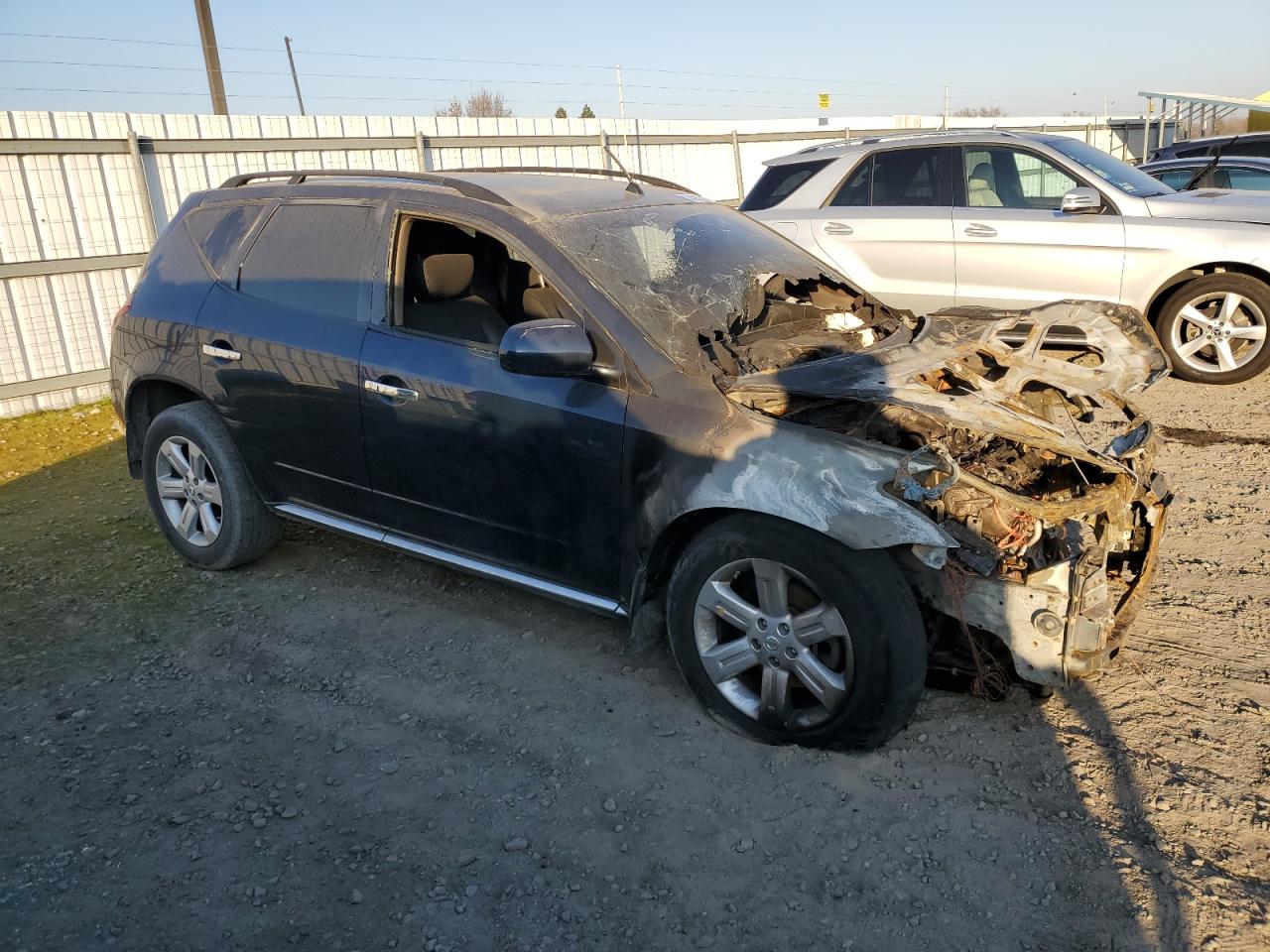 2007 Nissan Murano VIN JN8AZ08WX7W634530 Copart auction photo, burn damage thumbnail 4