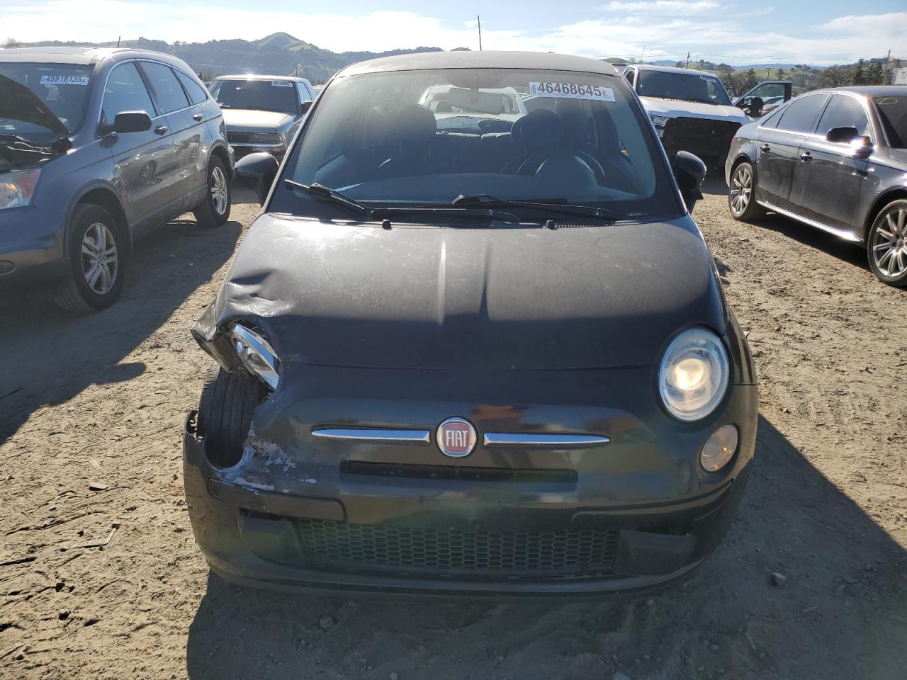 2013 Fiat 500 VIN 3C3CFFAR1DT533029 Copart auction photo, front end / rear end damage thumbnail 5