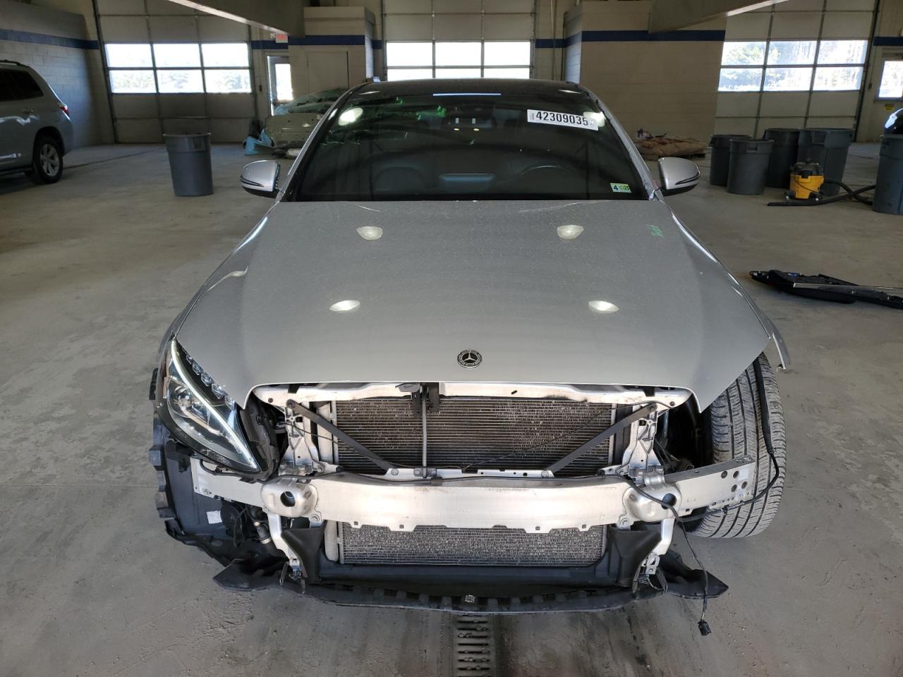 2016 Mercedes-Benz C-klasse VIN 55SWF4KB2GU141807 Copart auction photo, front end / side damage thumbnail 5