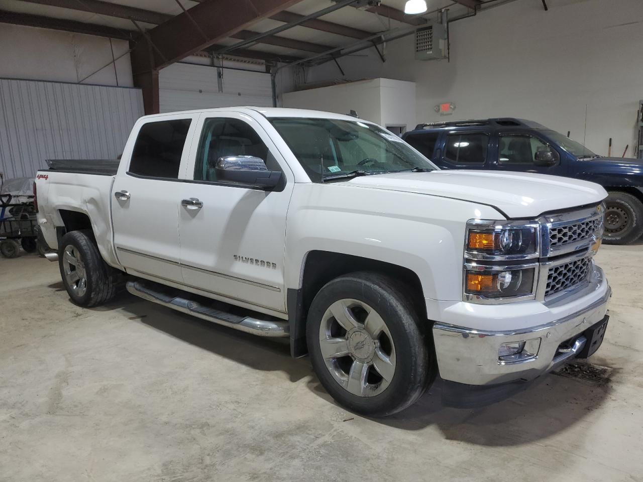 2014 Chevrolet Silverado VIN 3GCUKSEC0EG257639 Copart auction photo, front end / side damage thumbnail 4