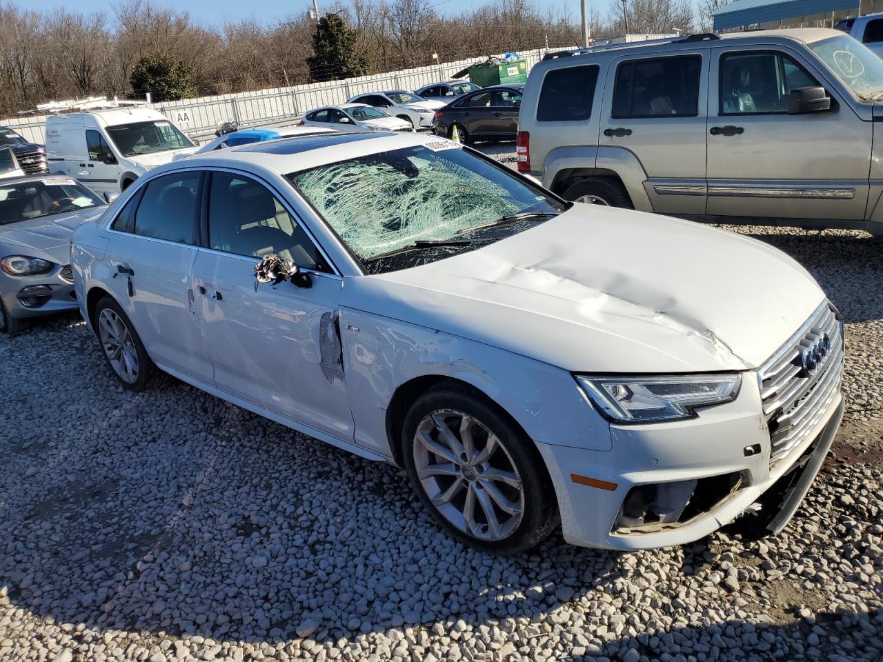 2019 Audi A4 VIN WAUENAF43KA014153 Copart auction photo, all over / side damage thumbnail 4