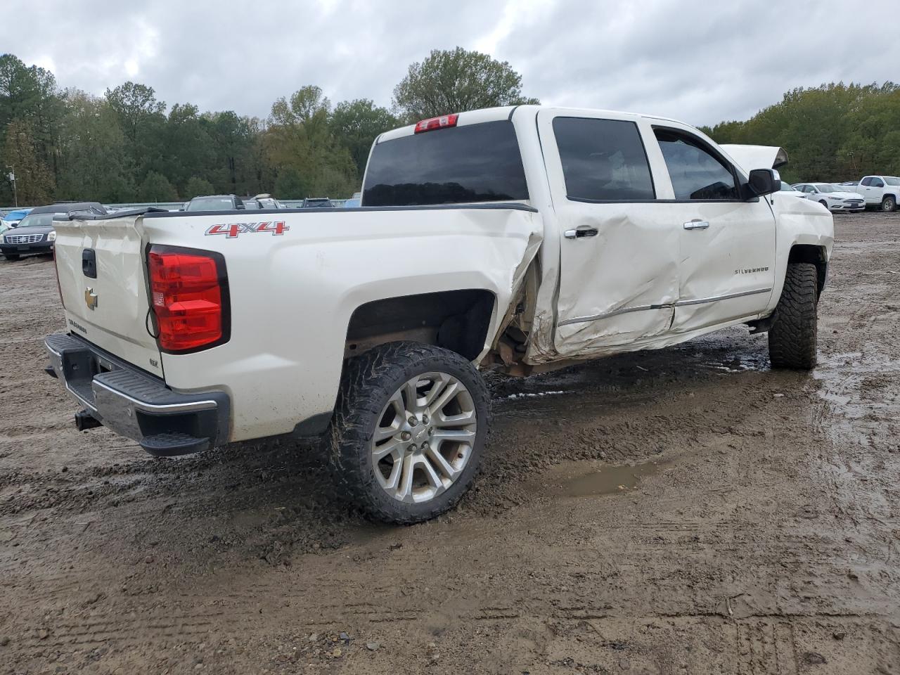 2014 Chevrolet Silverado VIN 3GCUKSEC5EG328852 Copart auction photo, front end / side damage thumbnail 3