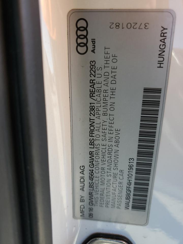 2017 Audi A3 VIN WAUB8GFF4H1019613 Copart auction photo, front end damage thumbnail 15