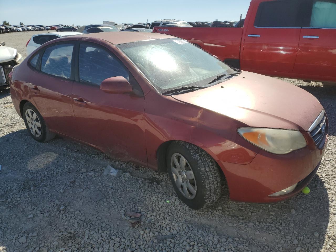 2008 Hyundai Elantra VIN KMHDU46D78U556359 Copart auction photo, side / front end damage thumbnail 4