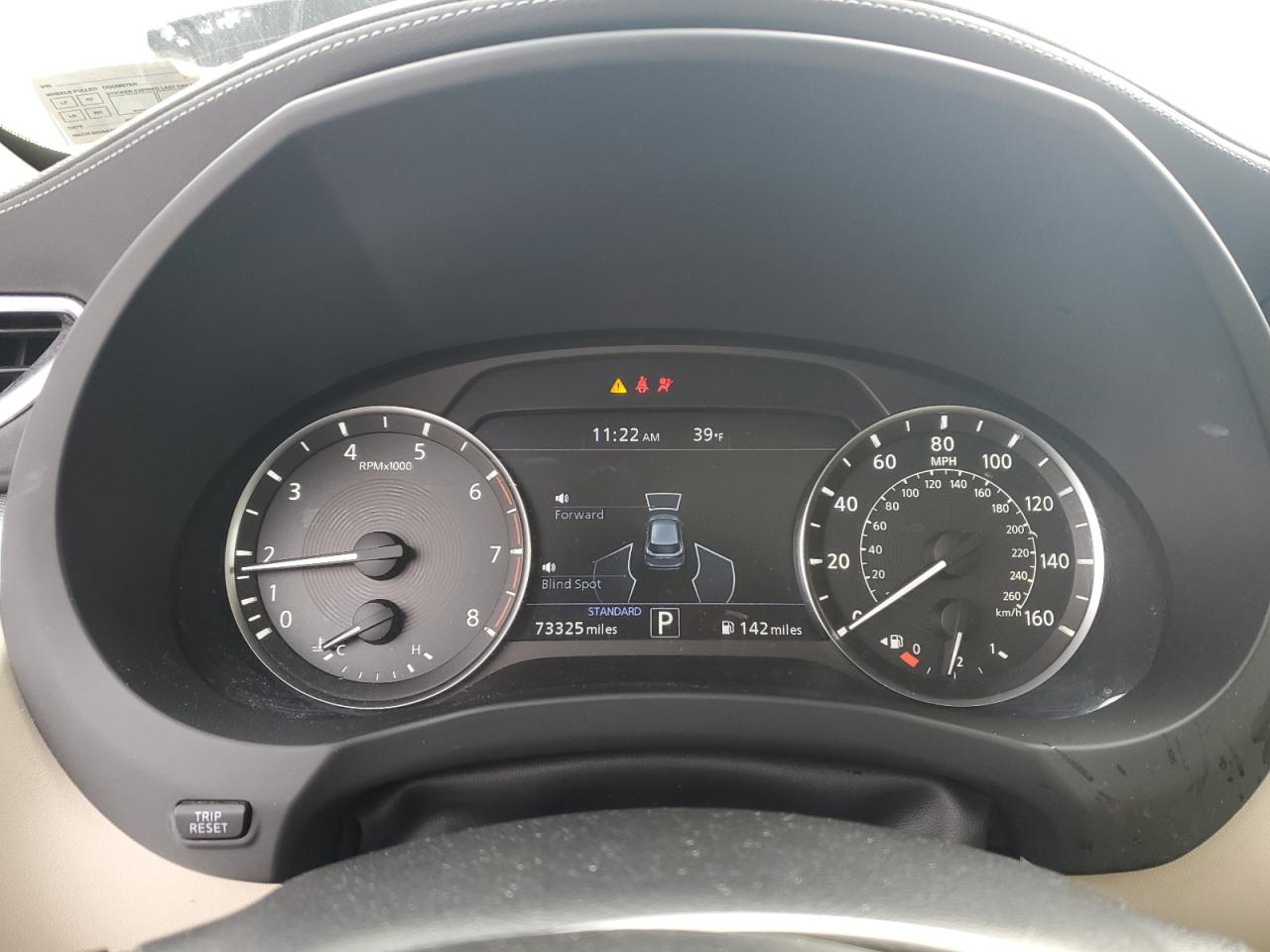2019 Infiniti QX50 VIN 3PCAJ5M31KF139142 Copart auction photo, front end / side damage thumbnail 9