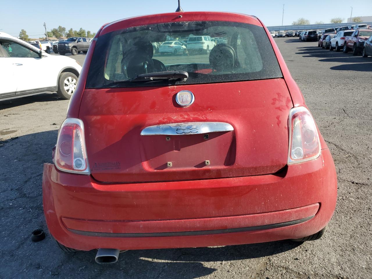 2014 Fiat 500 VIN 3C3CFFARXET229487 Copart auction photo, rear end damage thumbnail 6