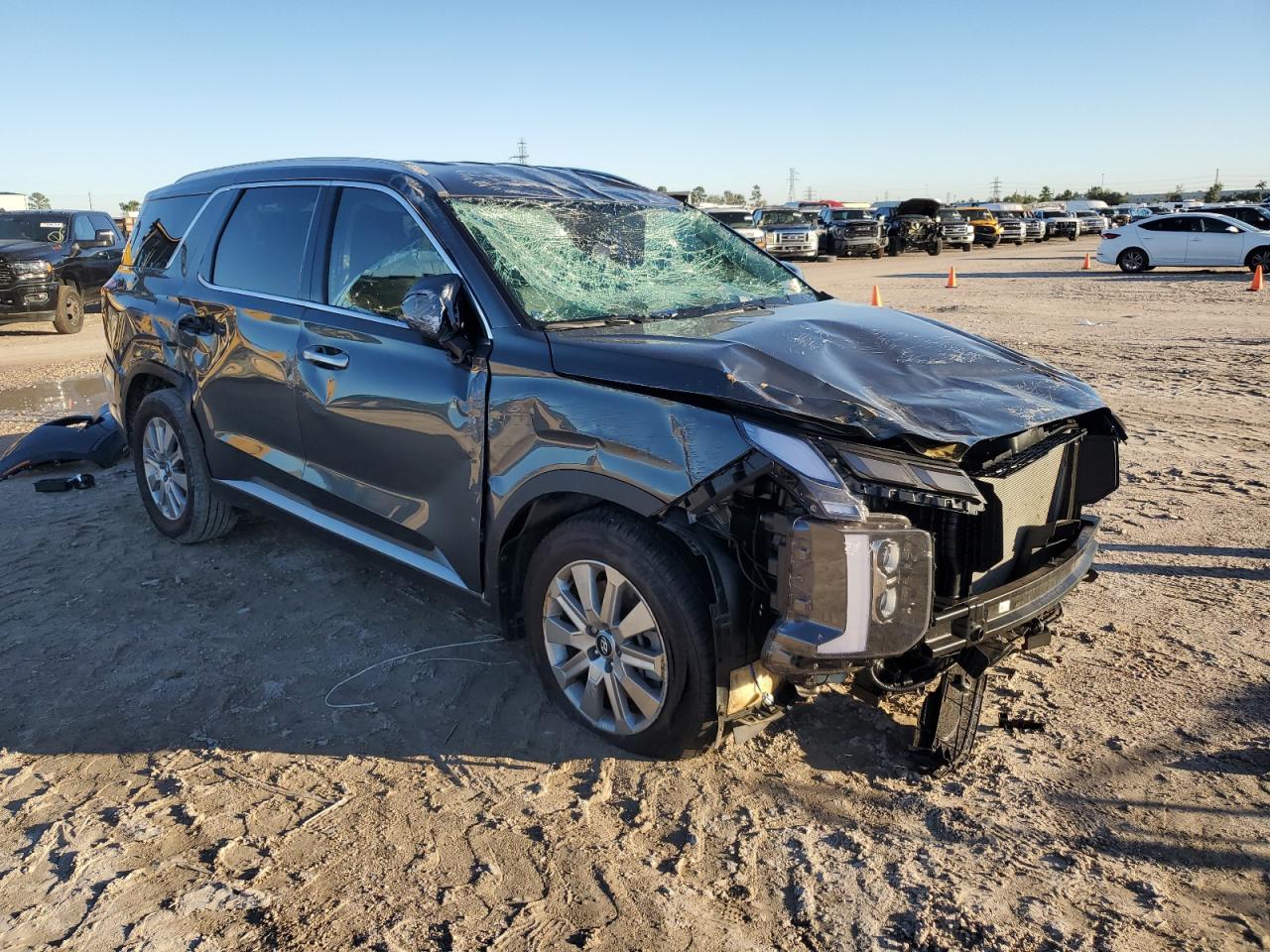 2024 Hyundai Palisade VIN KM8R24GE9RU683456 Copart auction photo, rollover damage thumbnail 4